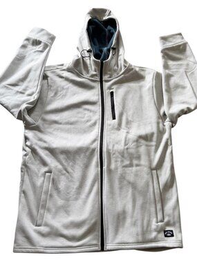 Sun Diego Full Zip Hoodie Mens XL Light Gray Excellent Fleece‎ Lined Surf Jacket